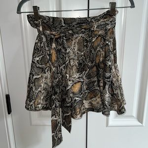 Zara snakeskin skort